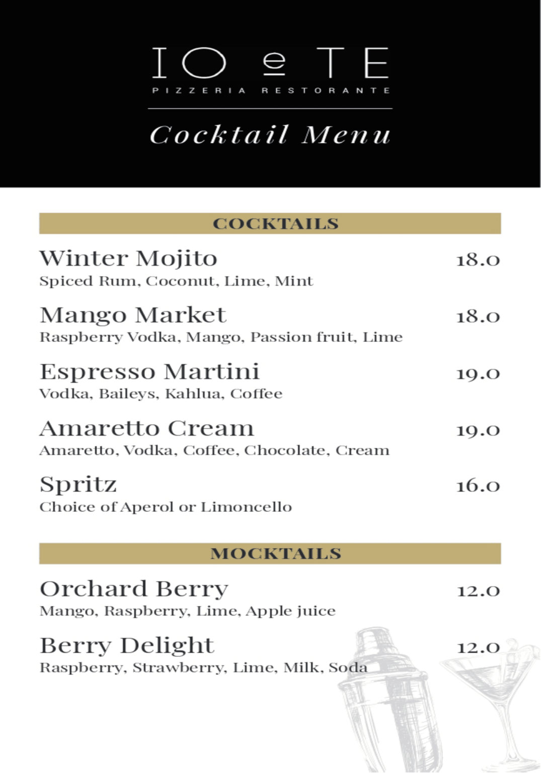 Cocktail Menu 2025 april designed worldwide printing page 0001