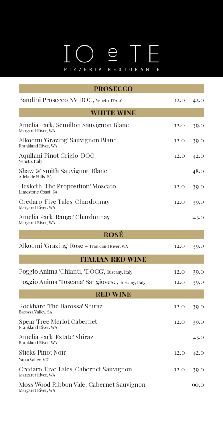 Drinks Menu 2025 2